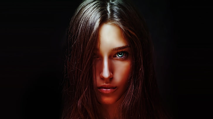 ผู้หญิงผมสีน้ำตาล Photoshop ผู้หญิงใบหน้า Alycia Debnam Carey, วอลล์เปเปอร์ HD