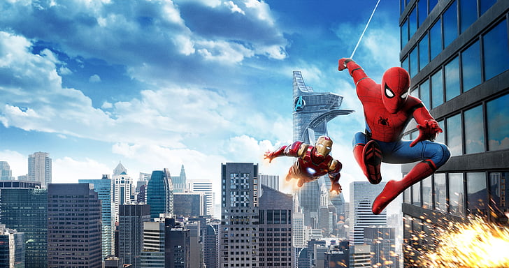Fond d'écran numérique Spider-man et Iron Man, Spider-Man: Retrouvailles, Iron Man, HD, 4K, 8K, Fond d'écran HD