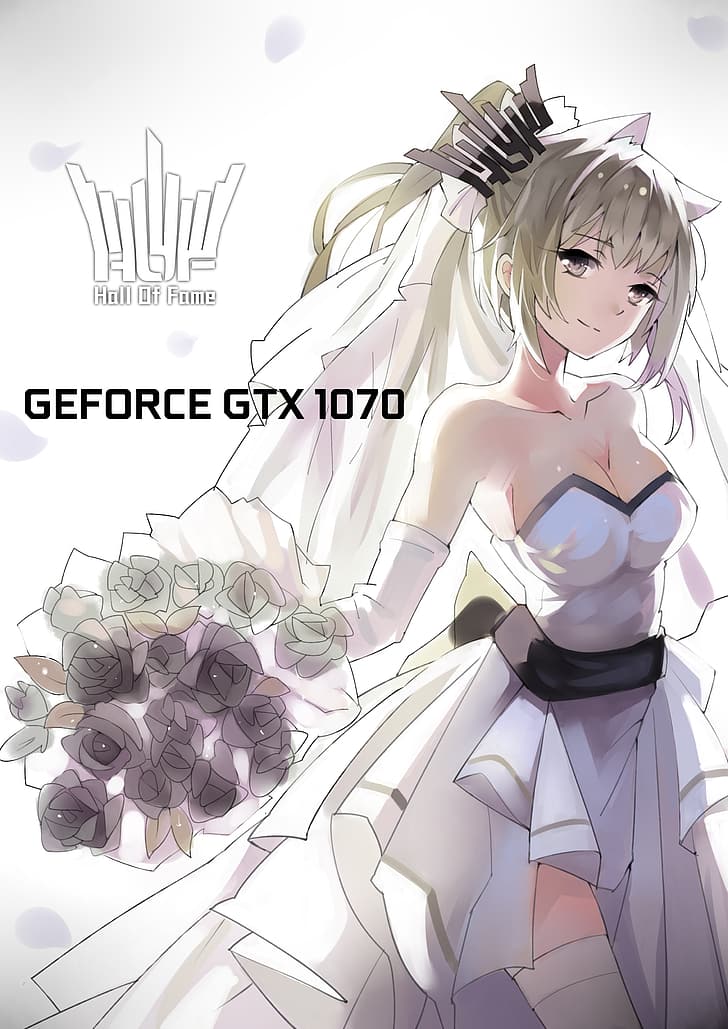 Nvidia GTX, AMD, anime girls, anime, HD wallpaper