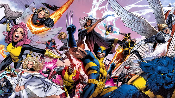 X-Men HD, dibujos animados / cómic, x, hombres, Fondo de pantalla HD