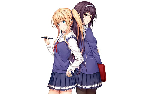 Saenai Heroine no Sodatekata, Anime-Mädchen, Sawamura Eriri Spencer, Kasumigaoka Utaha, HD-Hintergrundbild HD wallpaper