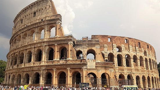 史跡、古代ローマ建築、遺跡、コロッセオ、歴史、観光、円形劇場、古代ローマ、観光名所、古代史、ローマ、イタリア、 HDデスクトップの壁紙 HD wallpaper