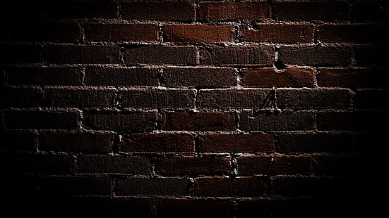 벽돌, 어두운, 질감, 벽, HD 배경 화면 HD wallpaper