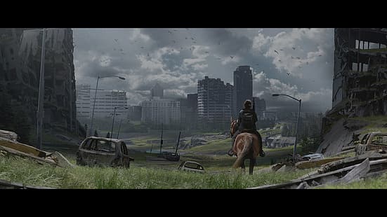 The Last of Us 2, The Last of Us, 비디오 게임, PlayStation 4, apocalyptic, Naughty Dog, 삽화, 도시, HD 배경 화면 HD wallpaper
