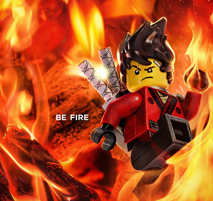 2017, Animation, Kai, The Lego Ninjago Movie, Be Fire, HD wallpaper