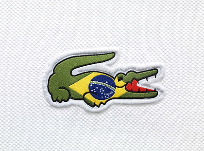 Misc, Bandeira Do Brasil, Crocodilo, Lacoste, HD papel de parede HD wallpaper