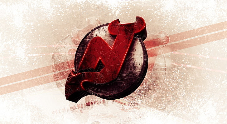 Logo, Hockey, New Jersey, Devils, The devil, HD tapet