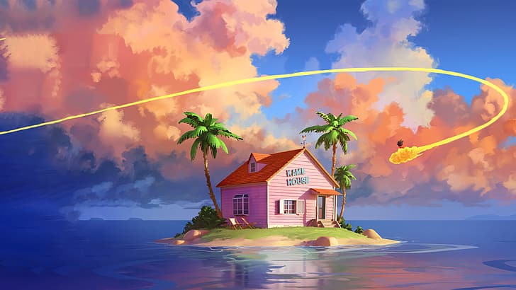 Anime House, Son Goku, Dragon Ball, Meister Roshi, HD-Hintergrundbild