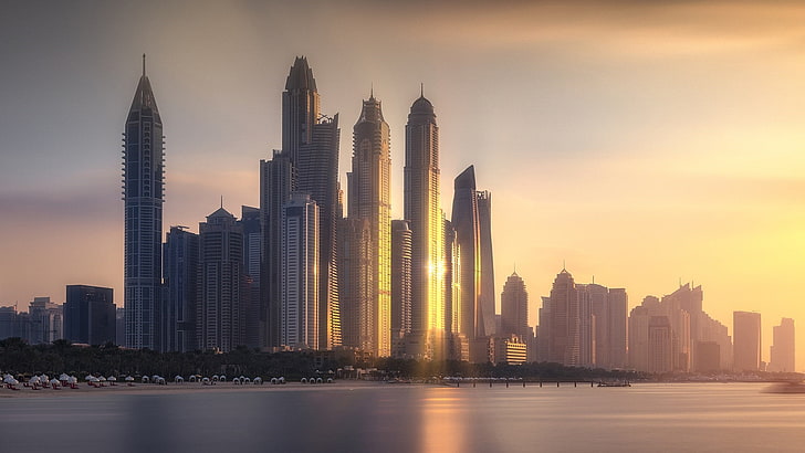 cityscape, skyscraper, skyline, marina 101, metropolis, dubai marina, city, united arab emirates, dubai, uae, building, tower block, sky, tower, asia, HD wallpaper