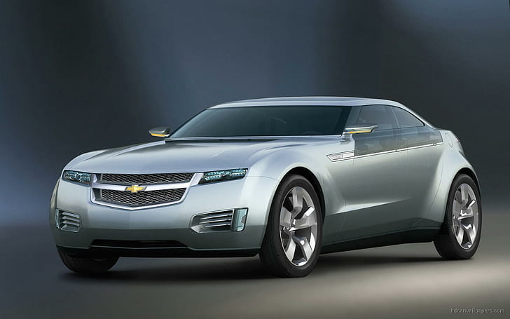 Chevrolet Volt Concept 2, gray chevrolet coupe, concept, chevrolet, volt, cars, HD wallpaper