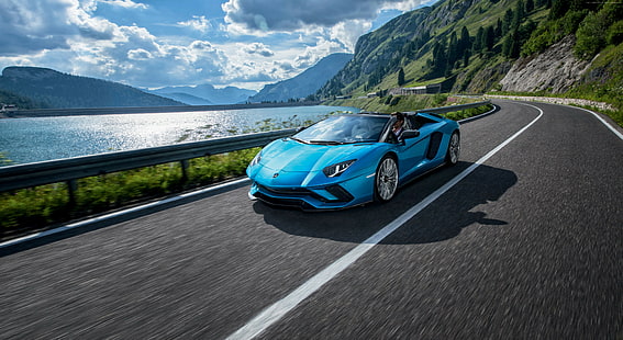 4K, 2018 Cars, Lamborghini Aventador S Roadster, autos de lujo, Fondo de pantalla HD HD wallpaper