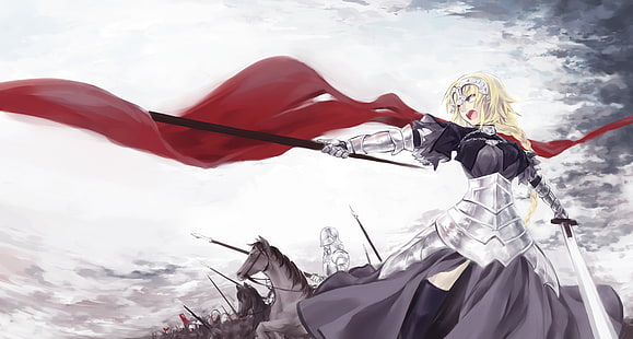 سلسلة Fate ، Fate / Apocrypha ، Fate / Grand Order ، Jeanne d'Arc (Fate Series) ، Ruler (Fate / Apocrypha) ، حاكم (Fate / Grand Order)، خلفية HD HD wallpaper