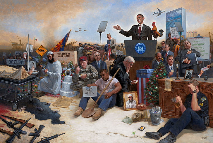 America, Barack, Jon, Mcnaughton, Obama, obamanation, People, Us, war, Sfondo HD