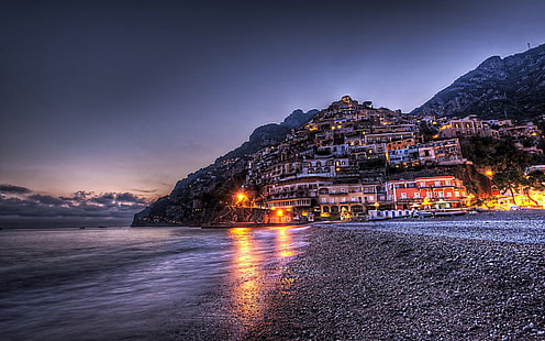 fotografía, ciudad, Positano, Italia, Fondo de pantalla HD HD wallpaper