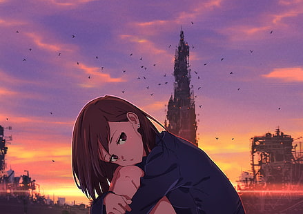 Coração partido Anime Girl, HD papel de parede HD wallpaper