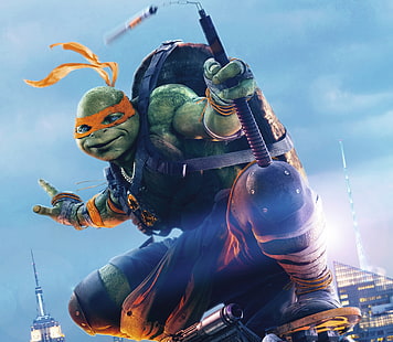 Aus den Schatten, Michelangelo, Teenage Mutant Ninja Turtles, HD-Hintergrundbild HD wallpaper