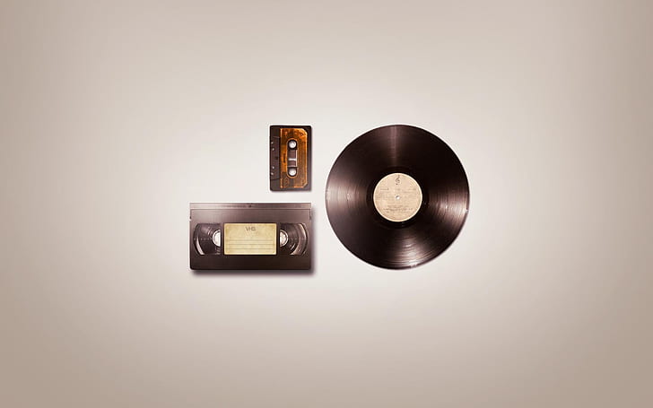 minimalistic record vinyl tape vhs 1920x1200  Art Minimalistic HD Art , Record, minimalistic, HD wallpaper