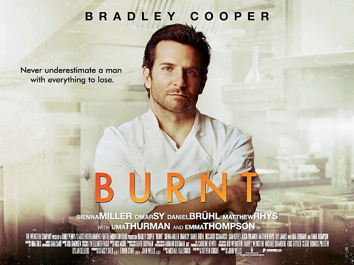 Poster del film bruciato, bruciato, bradley cooper, adam jones, Sfondo HD