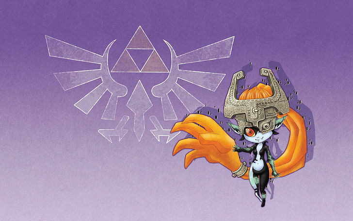 ilustração de personagem feminina de cabelos laranja, Midna, The Legend of Zelda: Twilight Princess, The Legend of Zelda, HD papel de parede