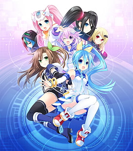 anime, anime girls, Hyperdimension Neptunia, Superdimension Neptune, IF (Hyperdimension Neptunia), Tsunako, Wallpaper HD HD wallpaper