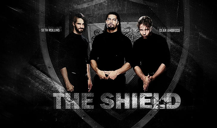 WWE The Shield, seth rollins, roman reigns, dean ambrose, the shield, HD wallpaper