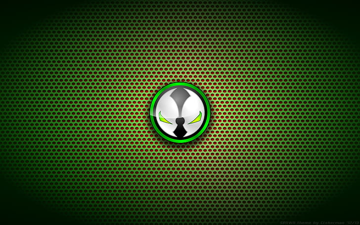 Spawn Green HD, black. green and silver logo, cartoon/comic, green, spawn, HD wallpaper