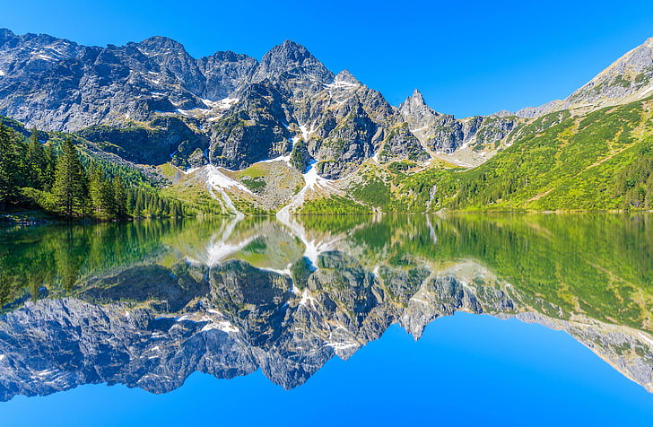 Lac Morskie Oko, montagnes de Tatra, Fond d'écran HD