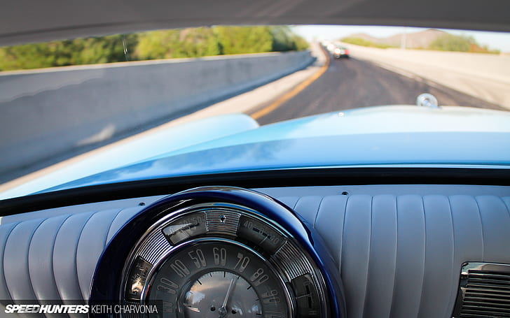 Classic Car Klasyczny Hot Rod Wewnętrzny miernik prędkościomierza HD, czarny miernik analogowy, samochody, samochód, klasyczny, gorący, wnętrze, pręt, miernik, prędkościomierz, Tapety HD