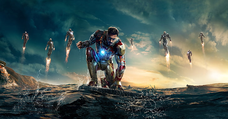 아이언 맨 3 포스터, Robert, Iron Man, Tony Stark, iron man 3, Robert Downey, Downey ml, Iron Man3, HD 배경 화면