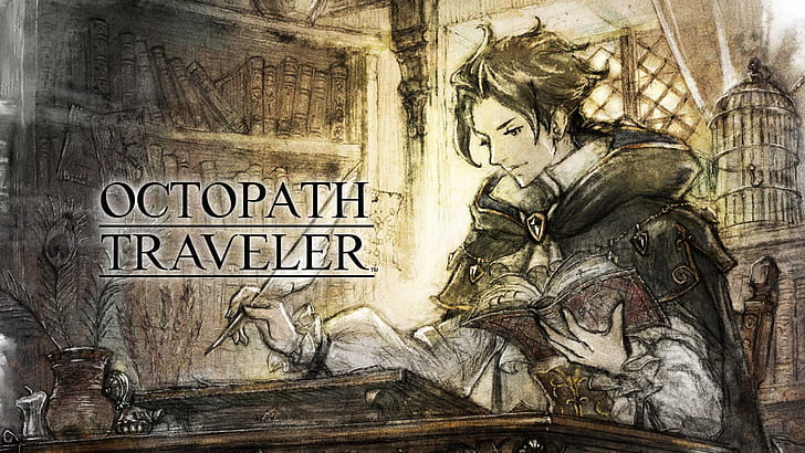 비디오 게임, Octopath Traveller, Cyrus Albright, HD 배경 화면