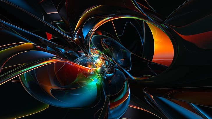 multicolored abstract illustration, bright, abstraction, color, HD wallpaper