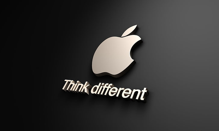 Logotipo de Apple, manzana, negro, marca, Fondo de pantalla HD