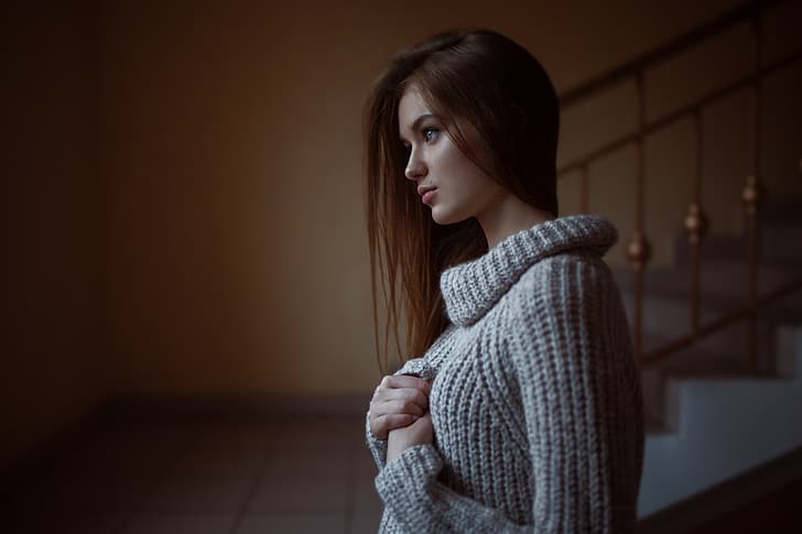 girl, sweater, Anastasia, photographer Artem galkevich, HD wallpaper