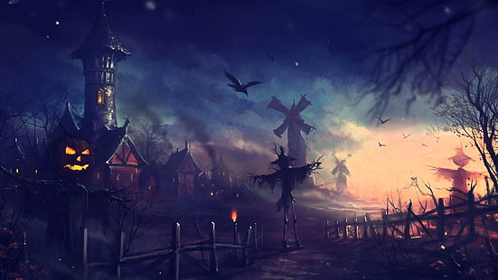 Gruselige Halloween-Nacht, HD-Hintergrundbild HD wallpaper