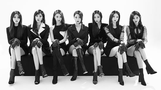 K-pop, CLC, เอเชีย, ขาวดำ, วอลล์เปเปอร์ HD HD wallpaper