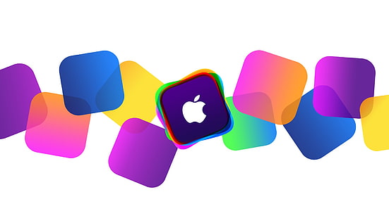 Лого на Apple, бяло, ябълка, лого, mac, wwdc, wwdc 2013, HD тапет HD wallpaper