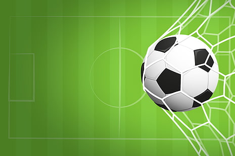 fondo de pantalla de balón de fútbol blanco y negro, fondo, malla, fútbol, ​​deporte, el juego, la pelota, vector, puerta, verde, objetivo, Fondo de pantalla HD HD wallpaper