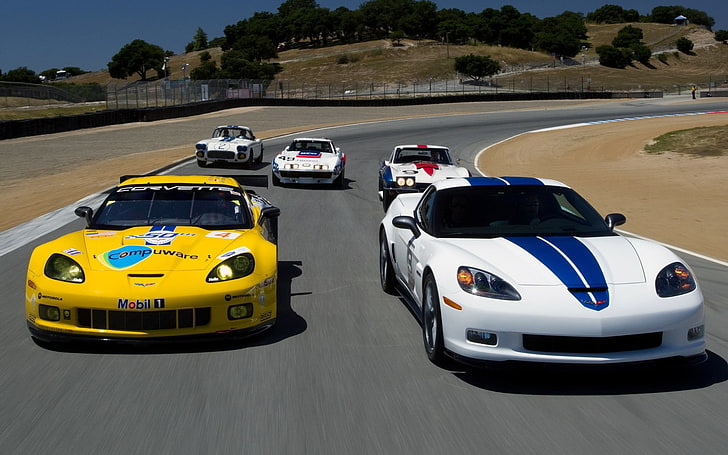 car, race tracks, Corvette, HD wallpaper