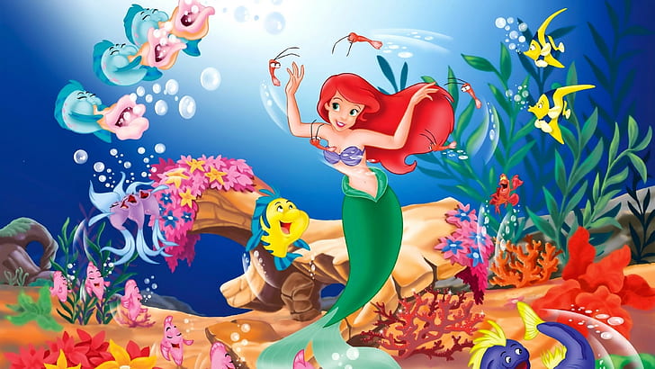 digitale Kunst der Fantasiekunst die kleine Meerjungfrau Disney, HD-Hintergrundbild