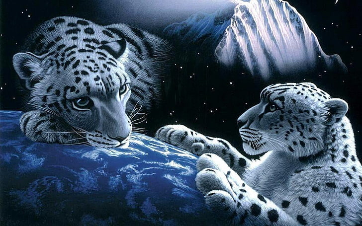 Leopard, digitale Kunst, HD-Hintergrundbild