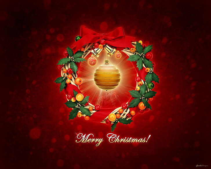 Merry Bright Christmas, navidad, brillante, feliz, Fondo de pantalla HD