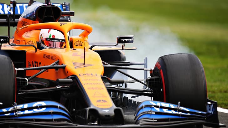 Lando Norris, McLaren F1, Formuła 1, tory wyścigowe, Tapety HD