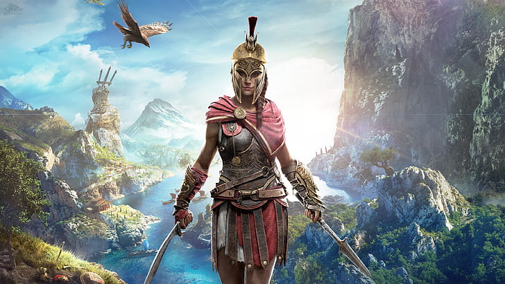Kassandra, Assassin's Creed: Odyssey, 4K, HD wallpaper