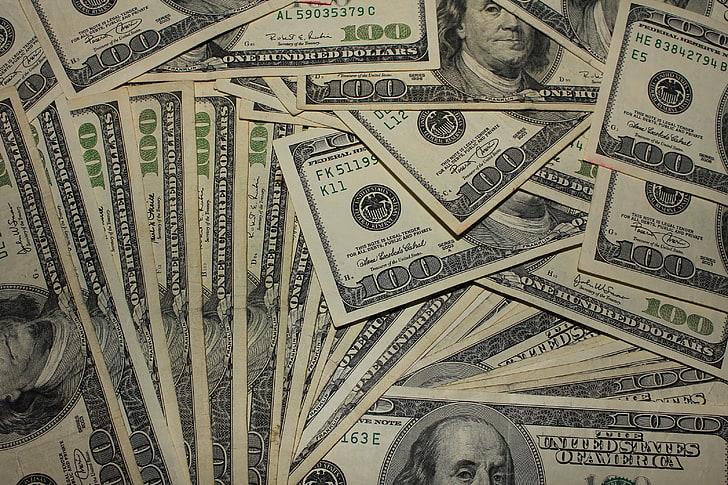 dinero, billetes de un dólar, Benjamin Franklin, Fondo de pantalla HD