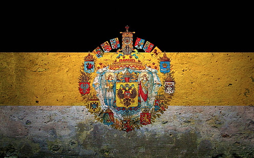 drapeau multicolore, drapeau, armoiries, russie, empire, Fond d'écran HD HD wallpaper
