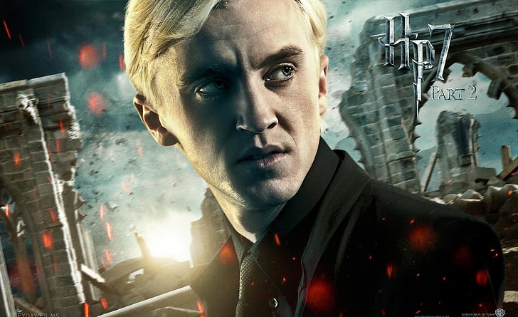 Harry Potter And The Deathly Hallows Part 2..., Harry Potter 7 part 2 poster, Movies, Harry Potter, harry potter and the deathly hallows, hp7, harry potter and the deathly hallows part 2, hp7 part 2, draco, tom felton, tom felton as draco, HD wallpaper