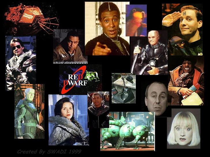 BBC Besetzung Red Dwarf Entertainment TV-Serie HD Art, Collage, Scifi, BBC, Science-Fiction, Besetzung, Roter Zwerg, HD-Hintergrundbild