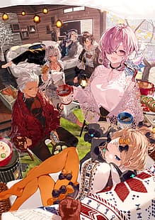 ซีรีส์ Fate, Fate / Grand Order, Mash Kyrielight, Archer (Fate / Grand Order), Abigail Williams (Fate / Grand Order), วอลล์เปเปอร์ HD HD wallpaper