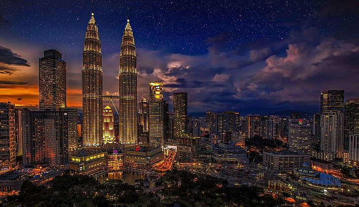 куала, лумпур, Малайзия, петрони, кули, близнаци, близнаци, HD тапет