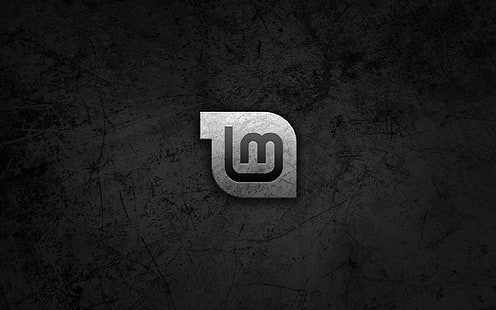 logotipo cinza M, Linux, Linux Mint, GNU, HD papel de parede HD wallpaper